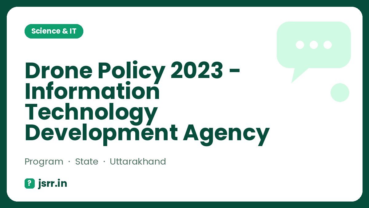 Drone Policy 2023 - Information Technology Development Agency